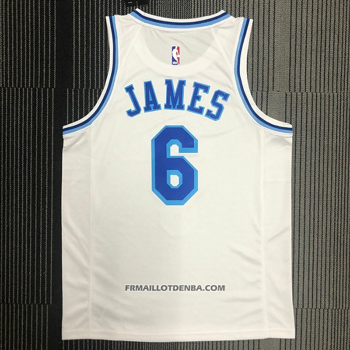 Maillot Los Angeles Lakers LeBron James NO 6 Classic 2019-20 Blanc